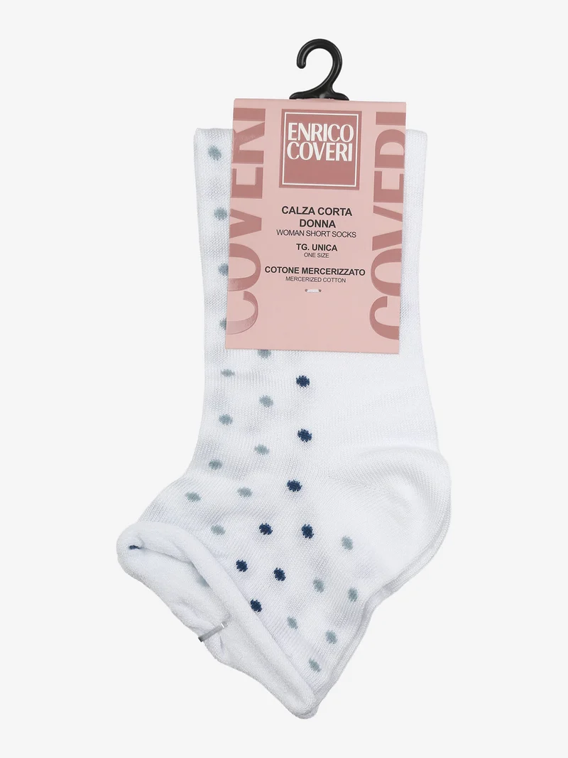 Calze corte da donna a pois - bianco