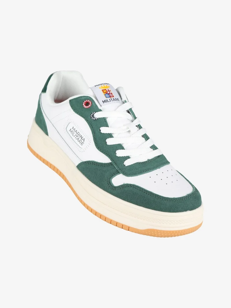 Sneakers basse in pelle da uomo - verde