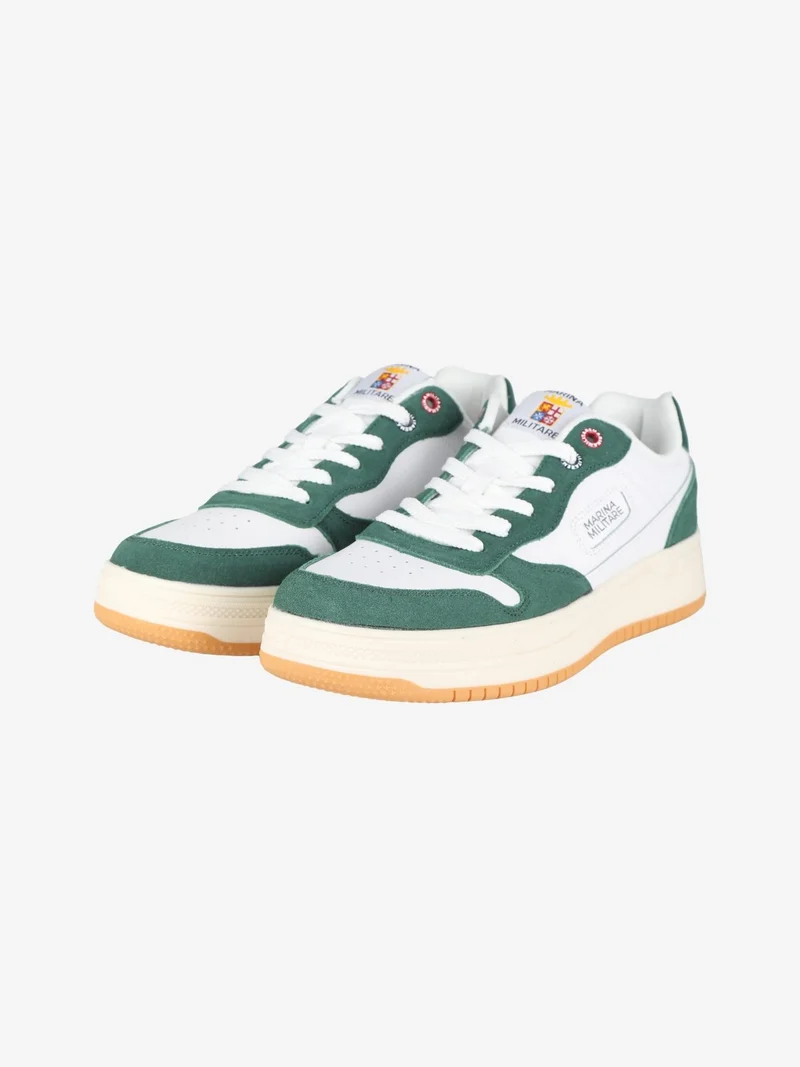 Sneakers basse in pelle da uomo - verde