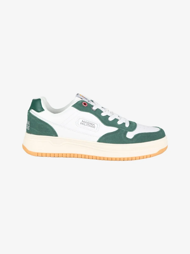 Sneakers basse in pelle da uomo - verde