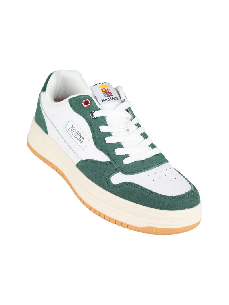 Sneakers basse in pelle da uomo - verde