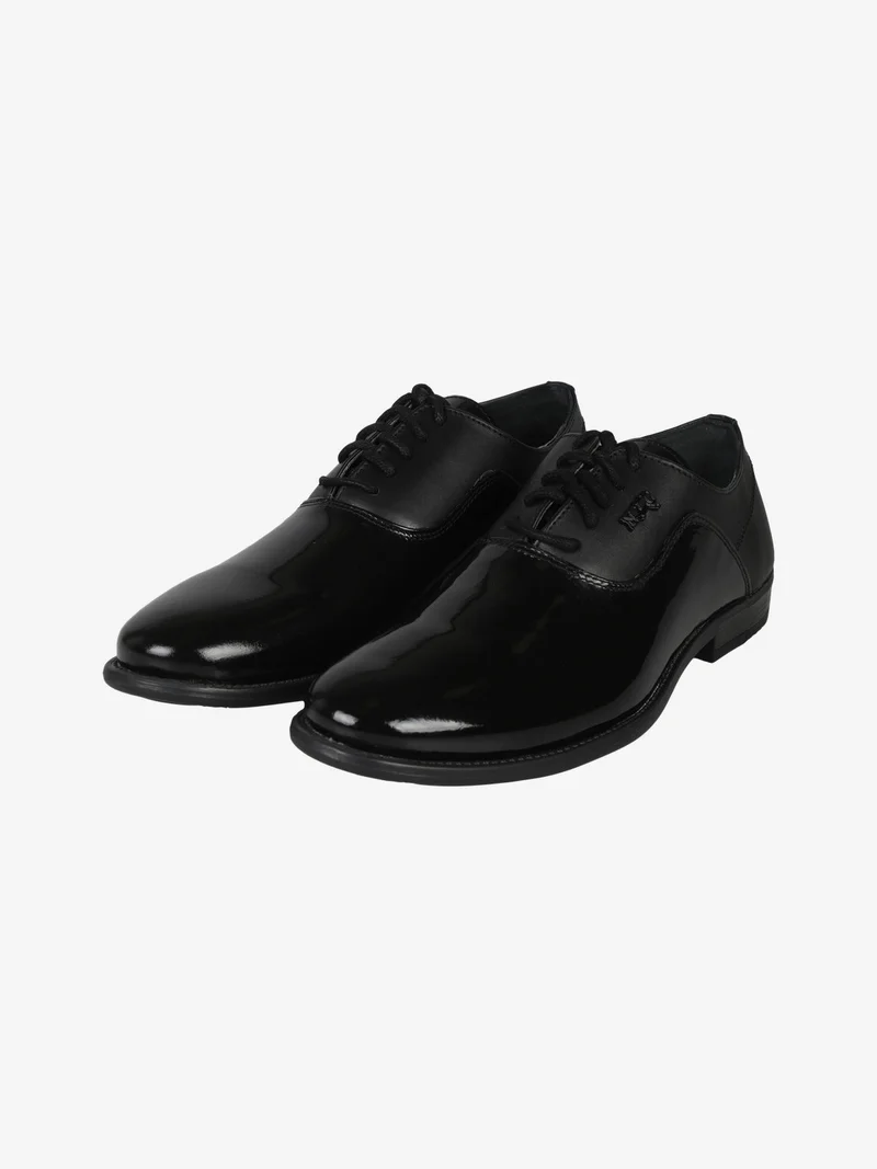 Scarpe classiche in pelle lucida da uomo - nero