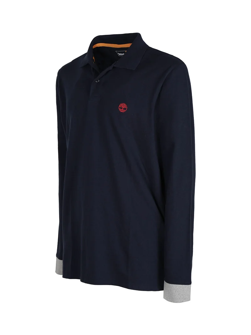 Polo da uomo manica lunga - blu scuro