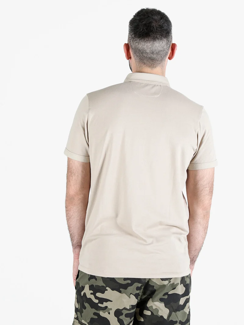 Polo da uomo a maniche corte - sabbia