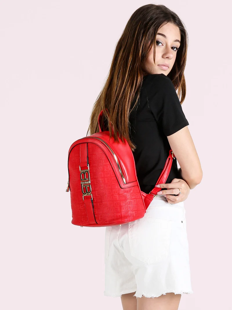 Zaino donna in ecopelle - rosso