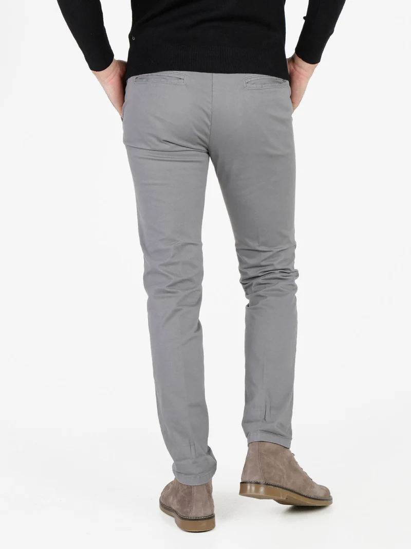Pantaloni da uomo in cotone slim fit - grigio