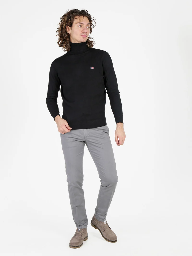 Pantaloni da uomo in cotone slim fit - grigio