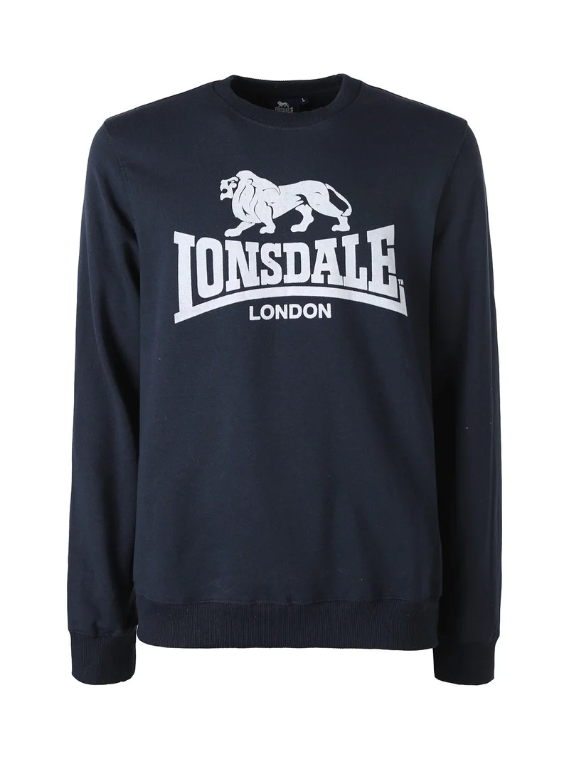 Felpa girocollo da uomo con logo - blu scuro