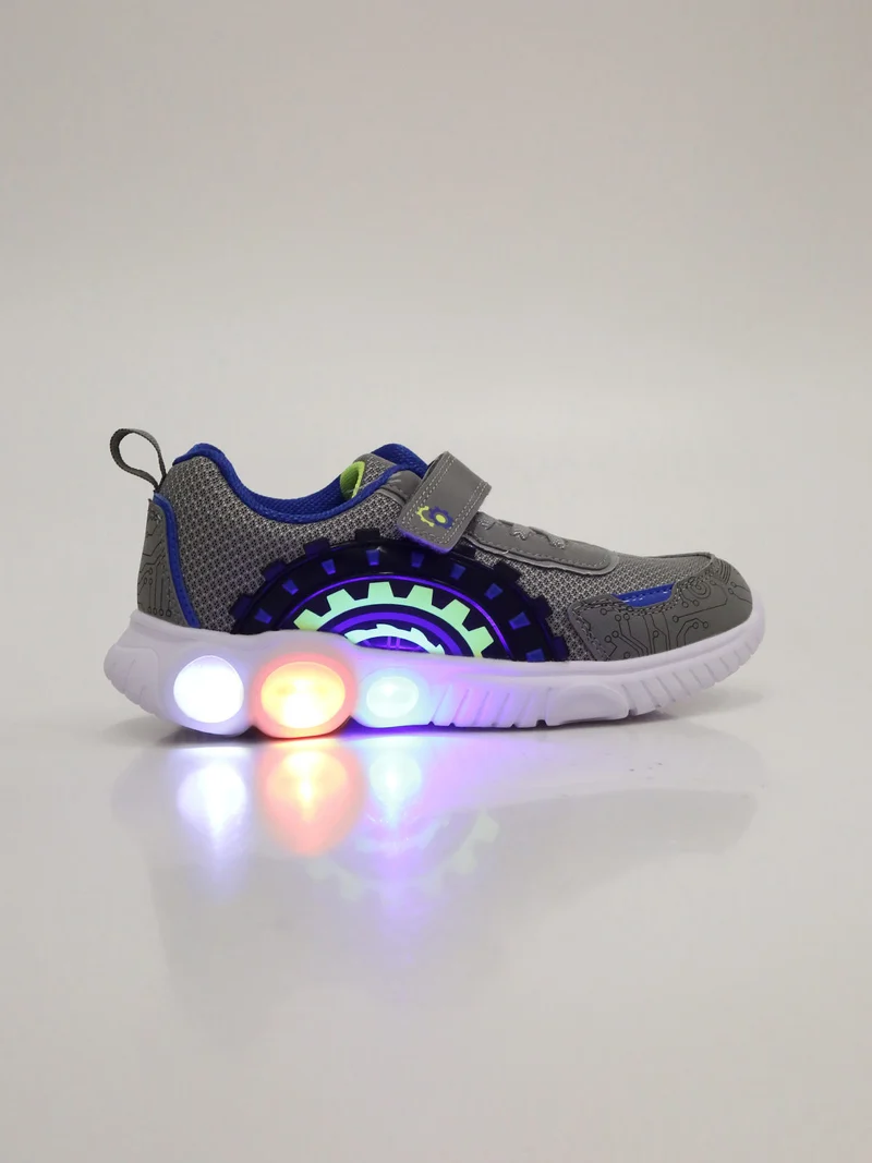 Sneakers da bambino con luci - grigio