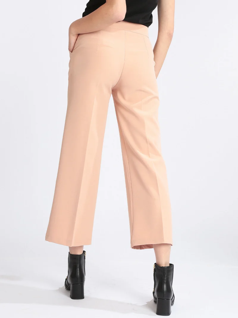 Pantaloni cropped da donna - rosa