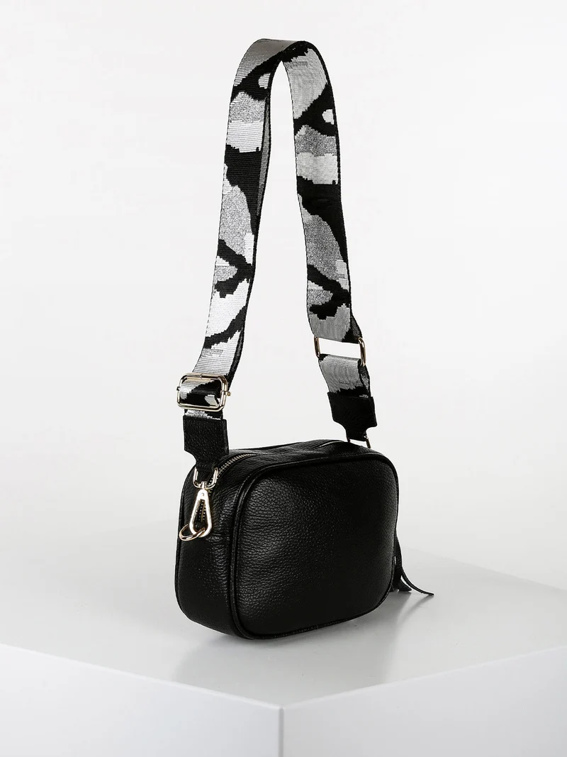 Borsa a tracolla in pelle - nero