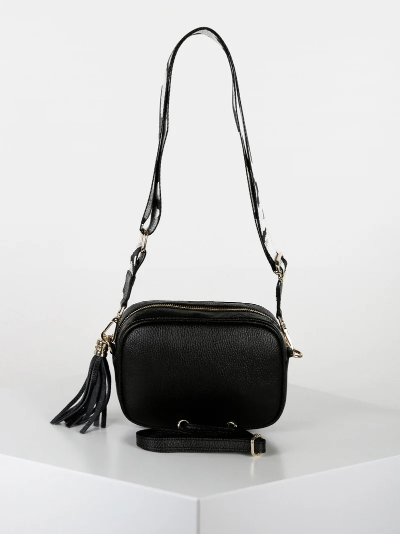 Borsa a tracolla in pelle - nero