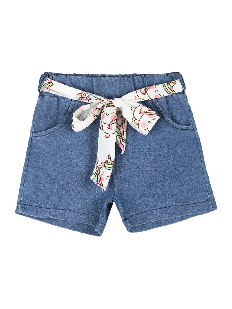 Completo da neonata con top e shorts - bianco