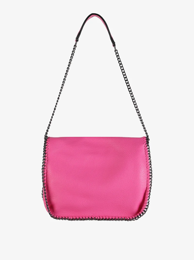 Borsa donna con manico a catena - fucsia
