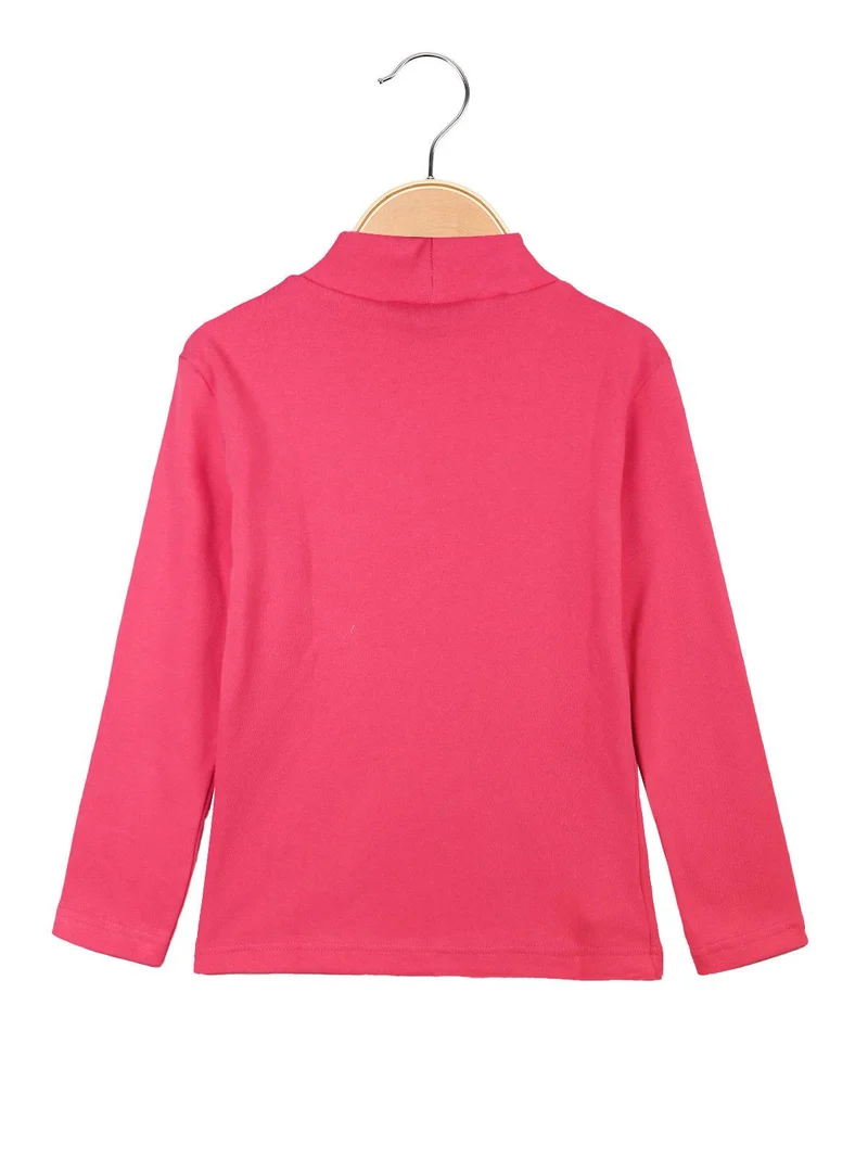 Maglia a lupetto da bambina - fucsia