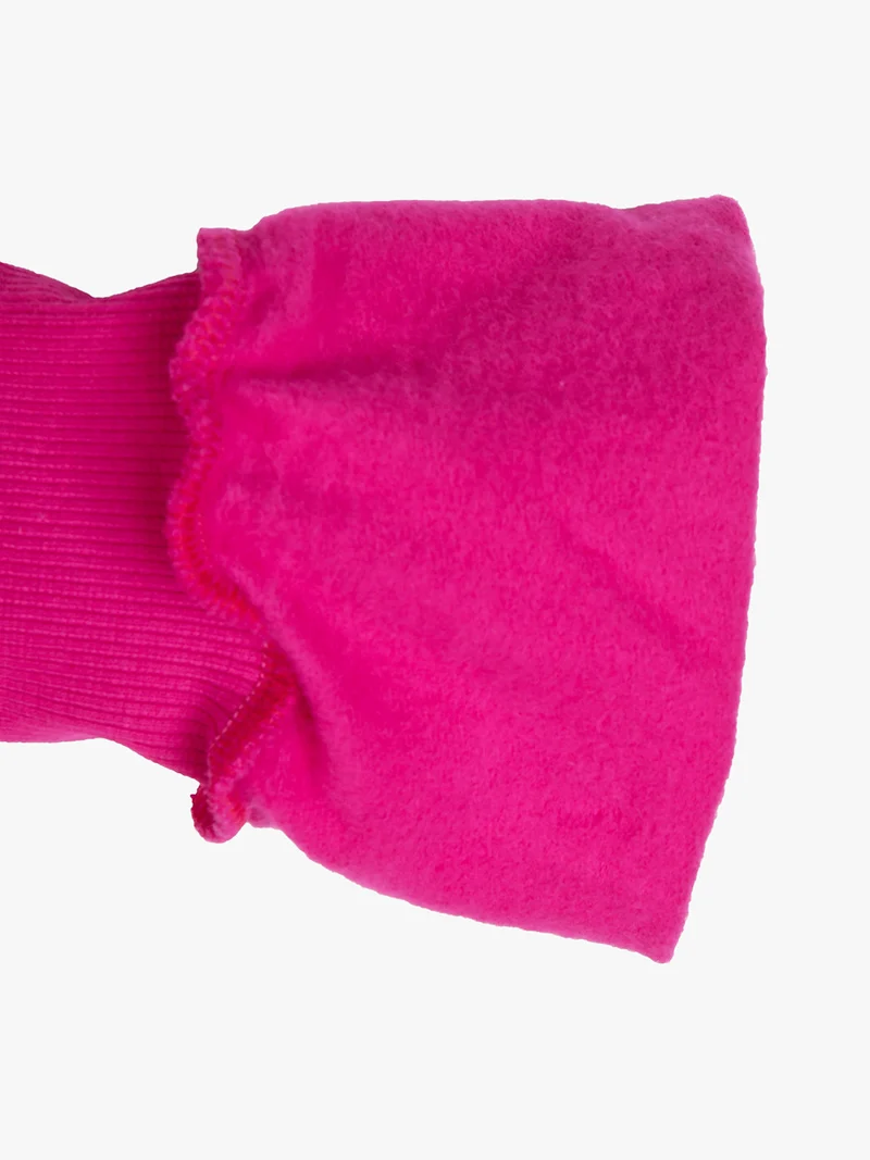 Felpa sportiva da ragazza con cappuccio - fucsia