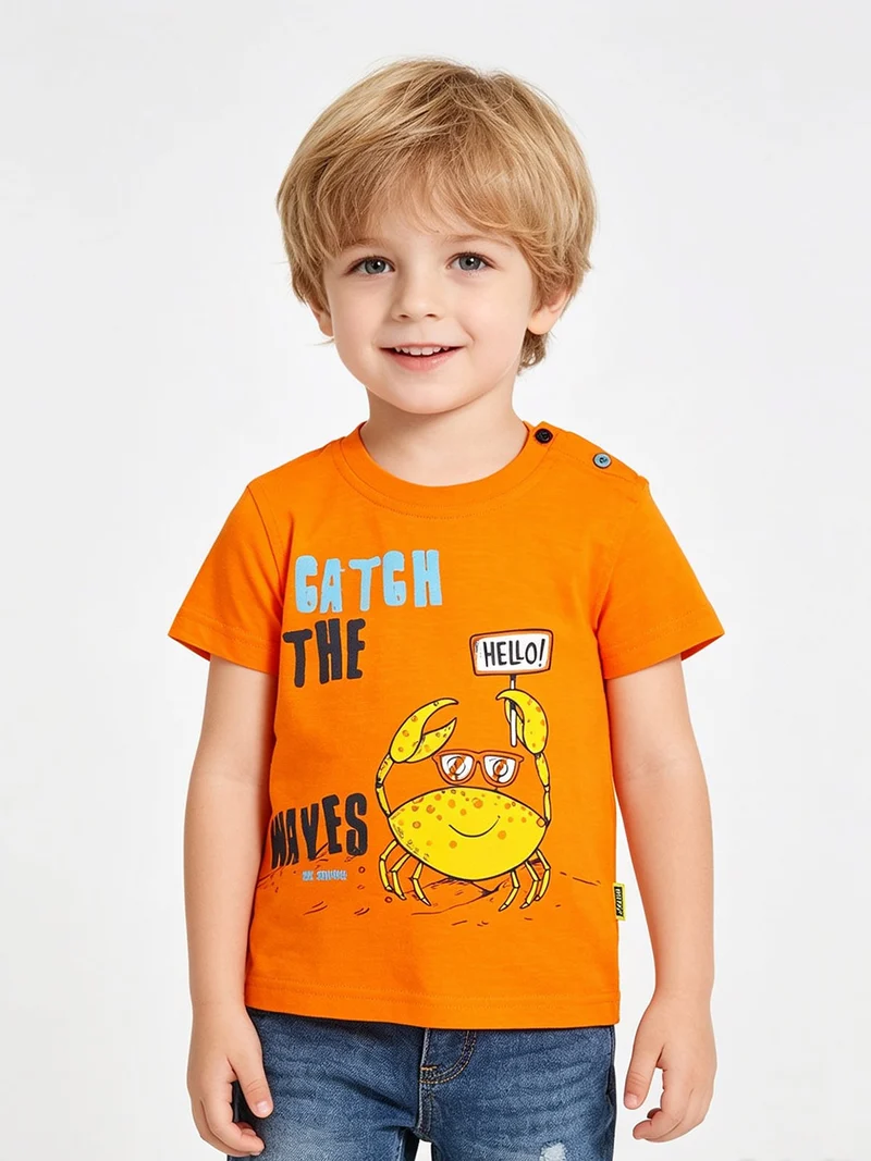 T-shirt manica corta neonato - arancione