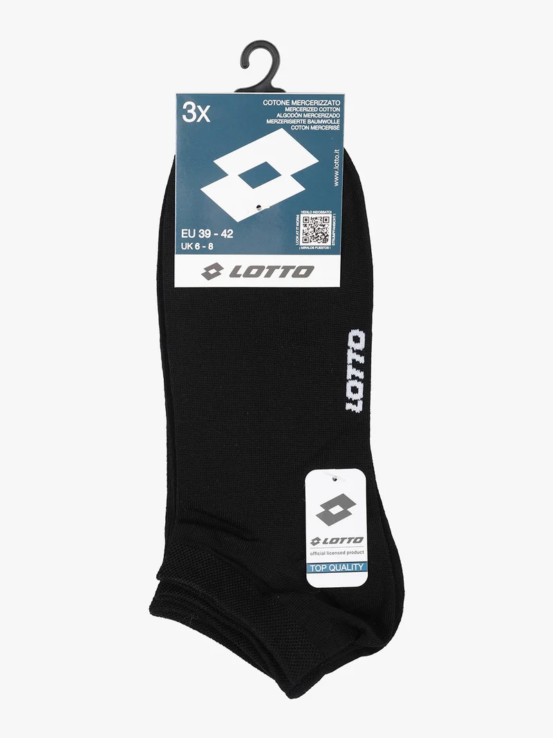 3 Paia di calze salvapiede unisex - nero
