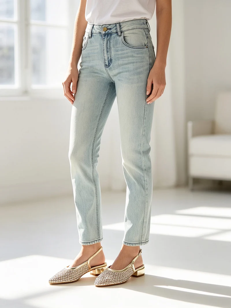 Jeans donna regular fit a gamba dritta - jeans