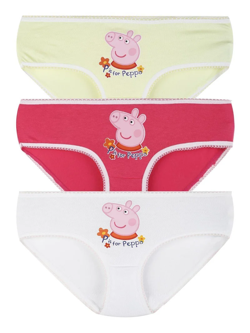 Tris slip bambina in cotone - assortito