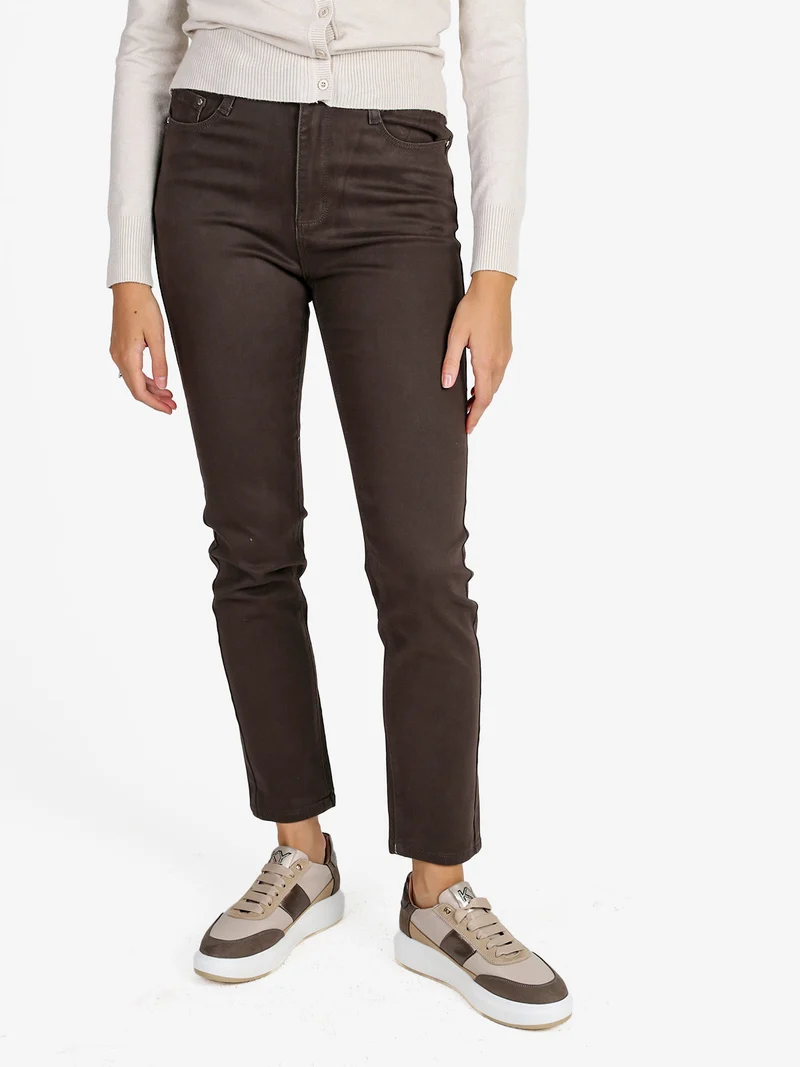 Pantaloni donna regular fit - moro