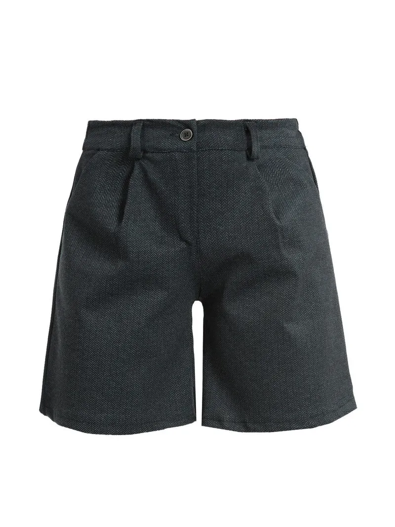 Shorts donna spigati - blu scuro