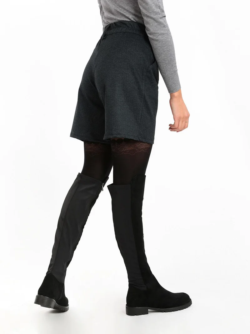 Shorts donna spigati - blu scuro