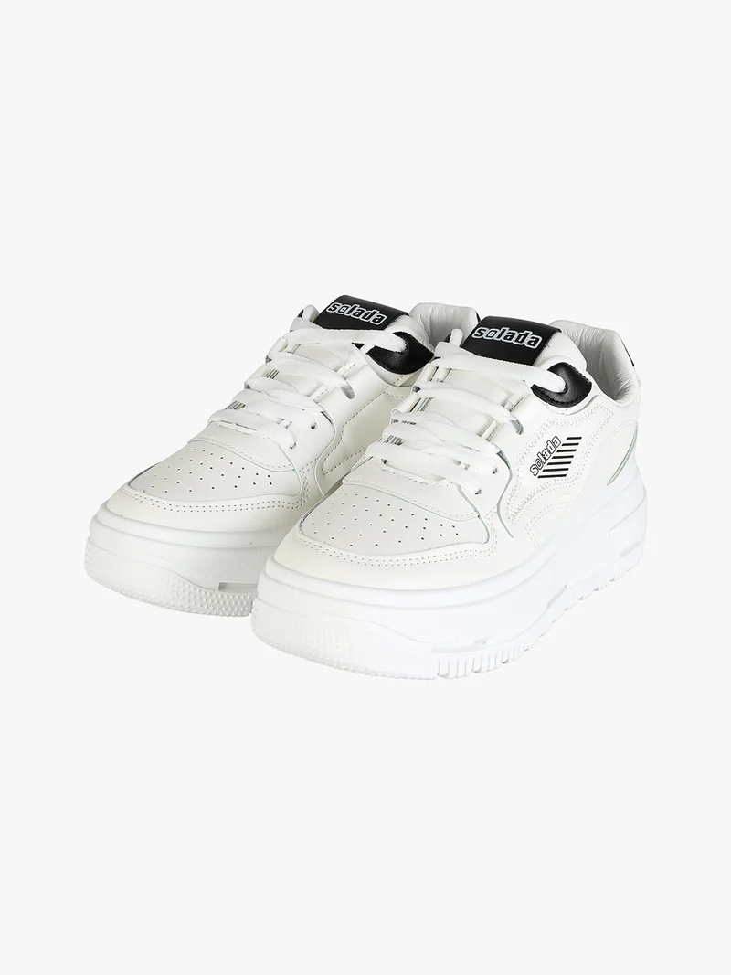 Sneakers donna con platform - bianco
