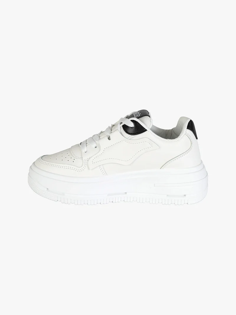 Sneakers donna con platform - bianco