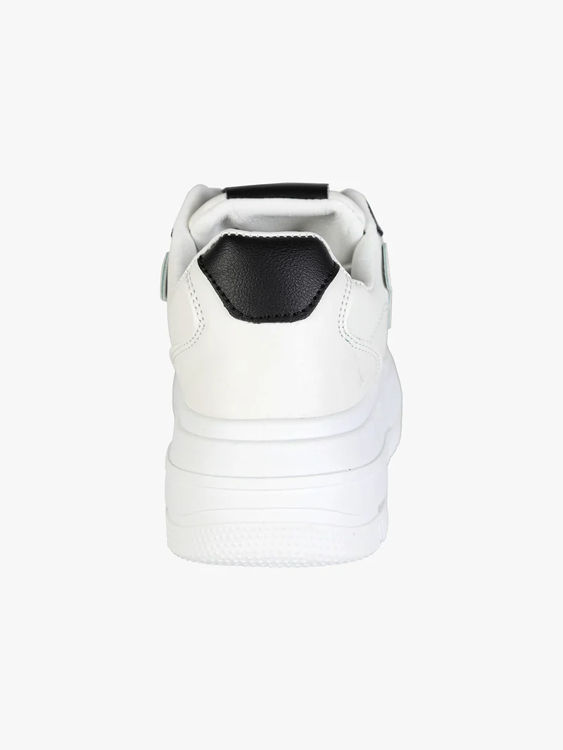 Sneakers donna con platform - bianco