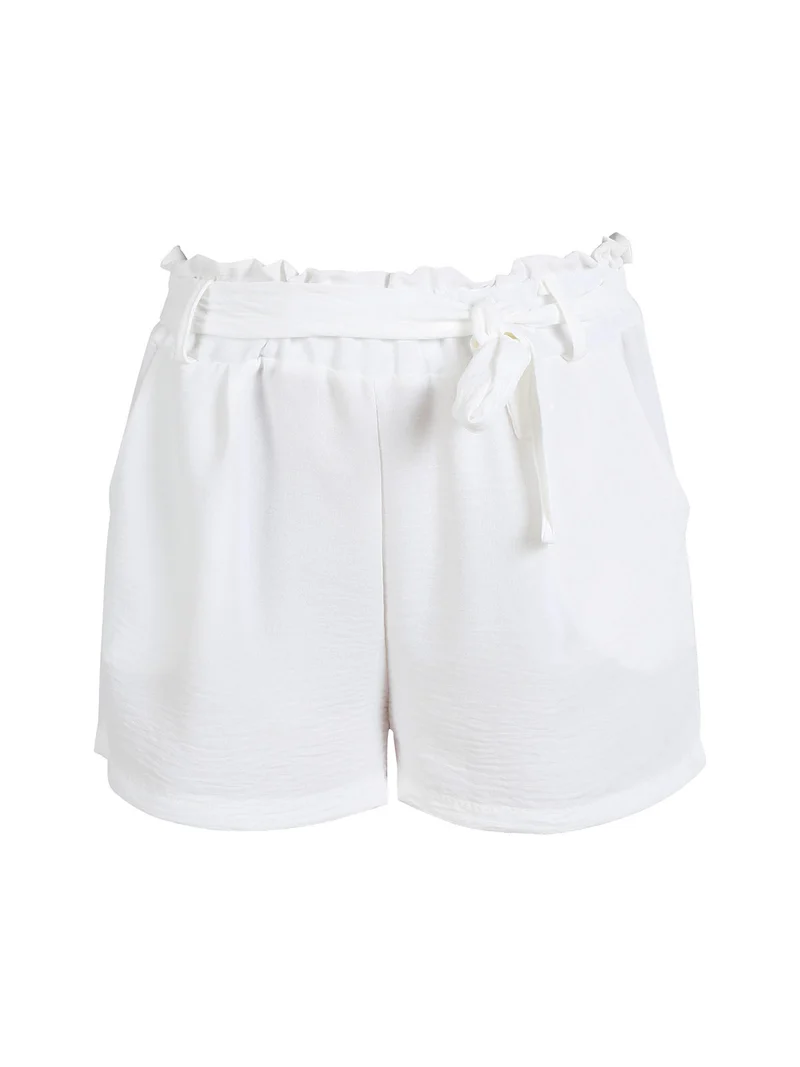 Shorts donna tinta unita - bianco