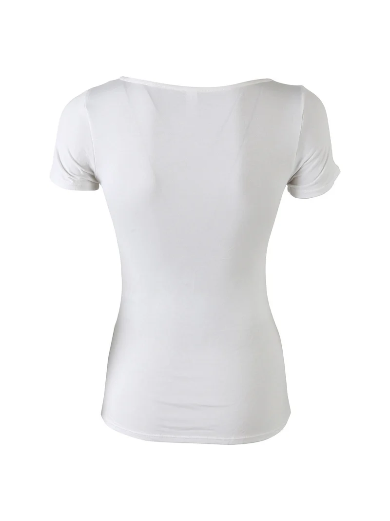 T-shirt intima da donna in bamboo - bianco