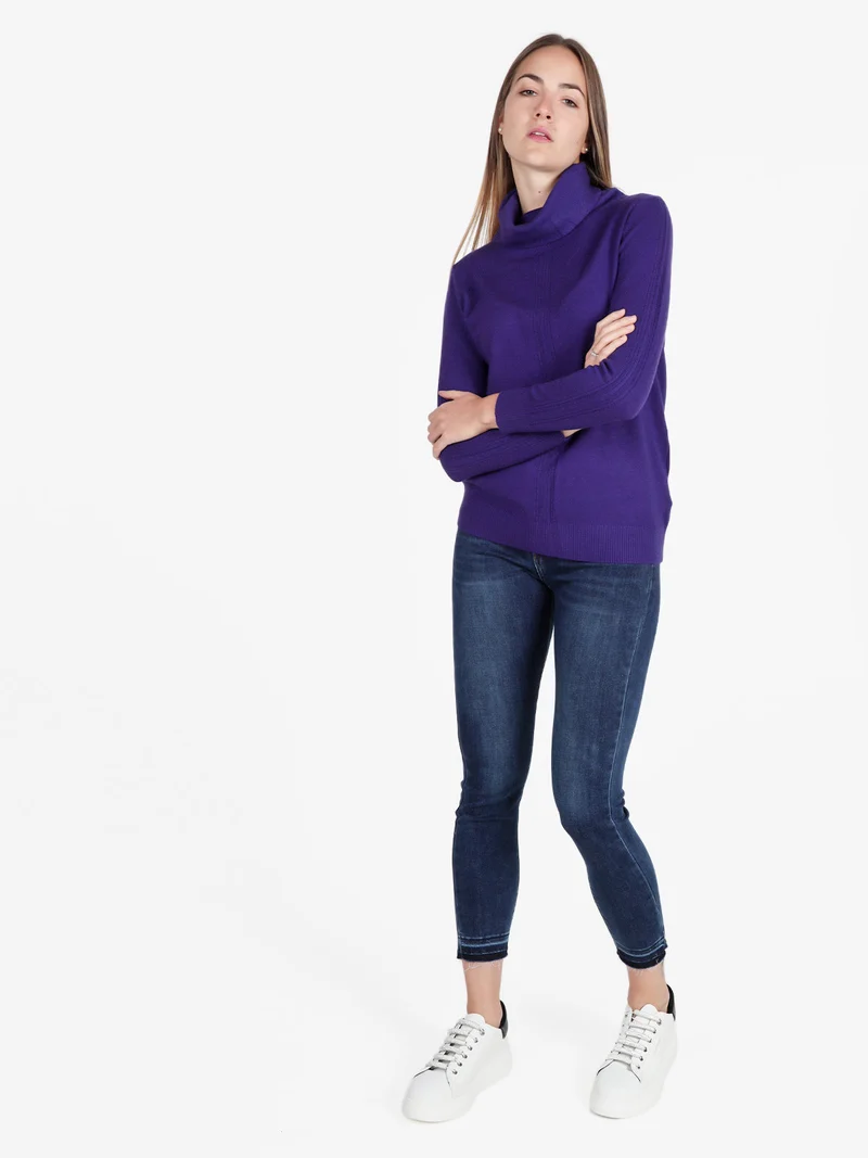 Jeans donna slim fit con finale in taglio laser - jeans
