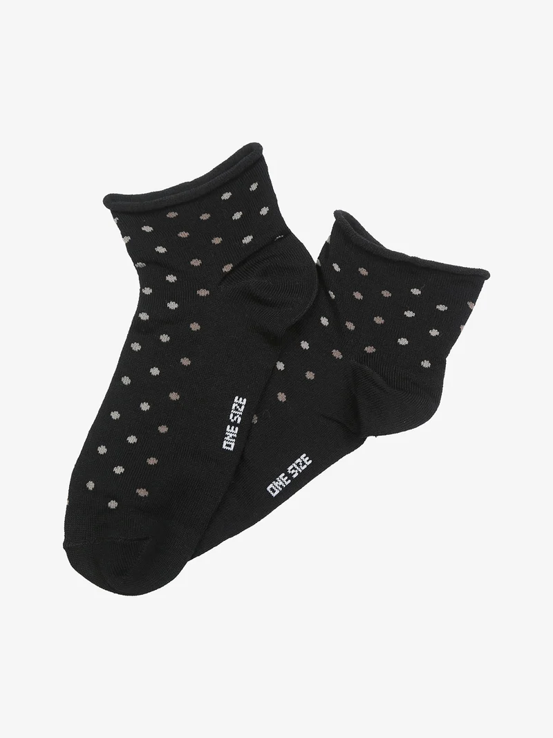 Calze corte da donna a pois - nero