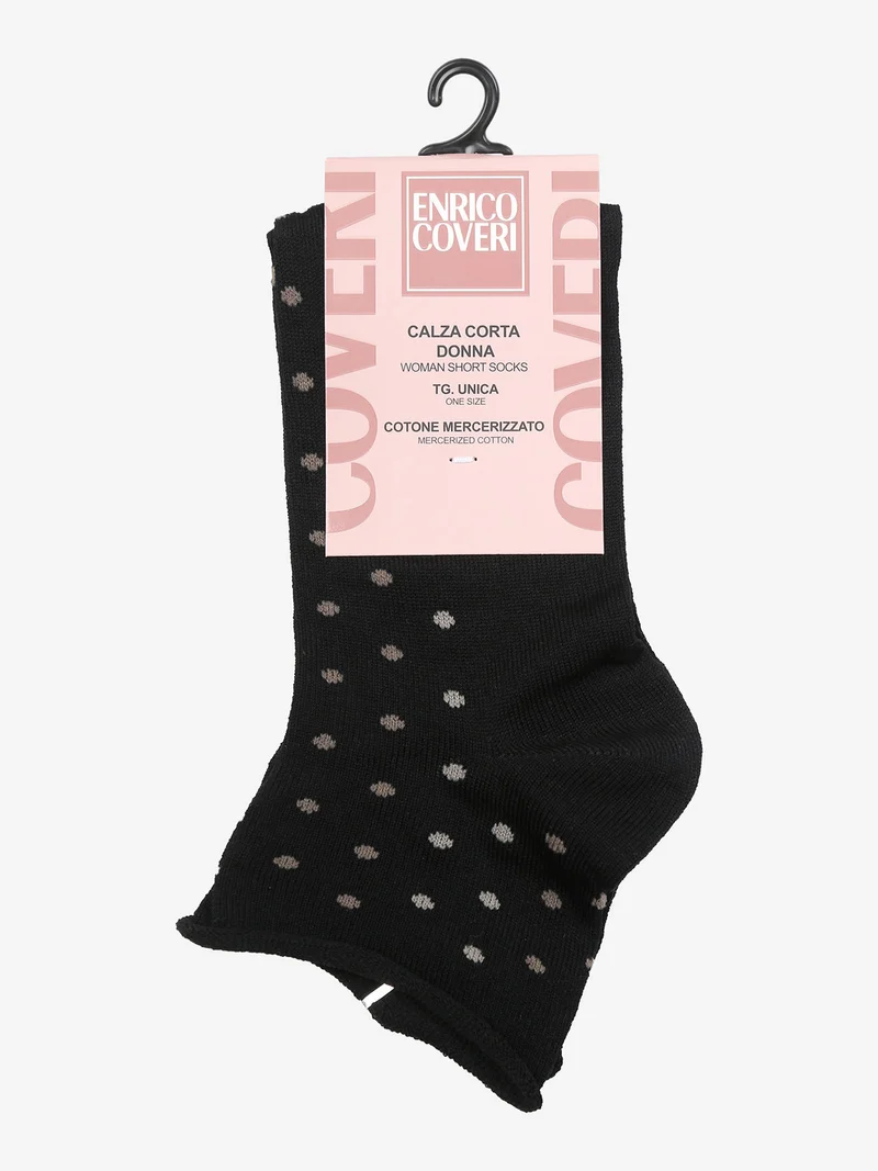Calze corte da donna a pois - nero