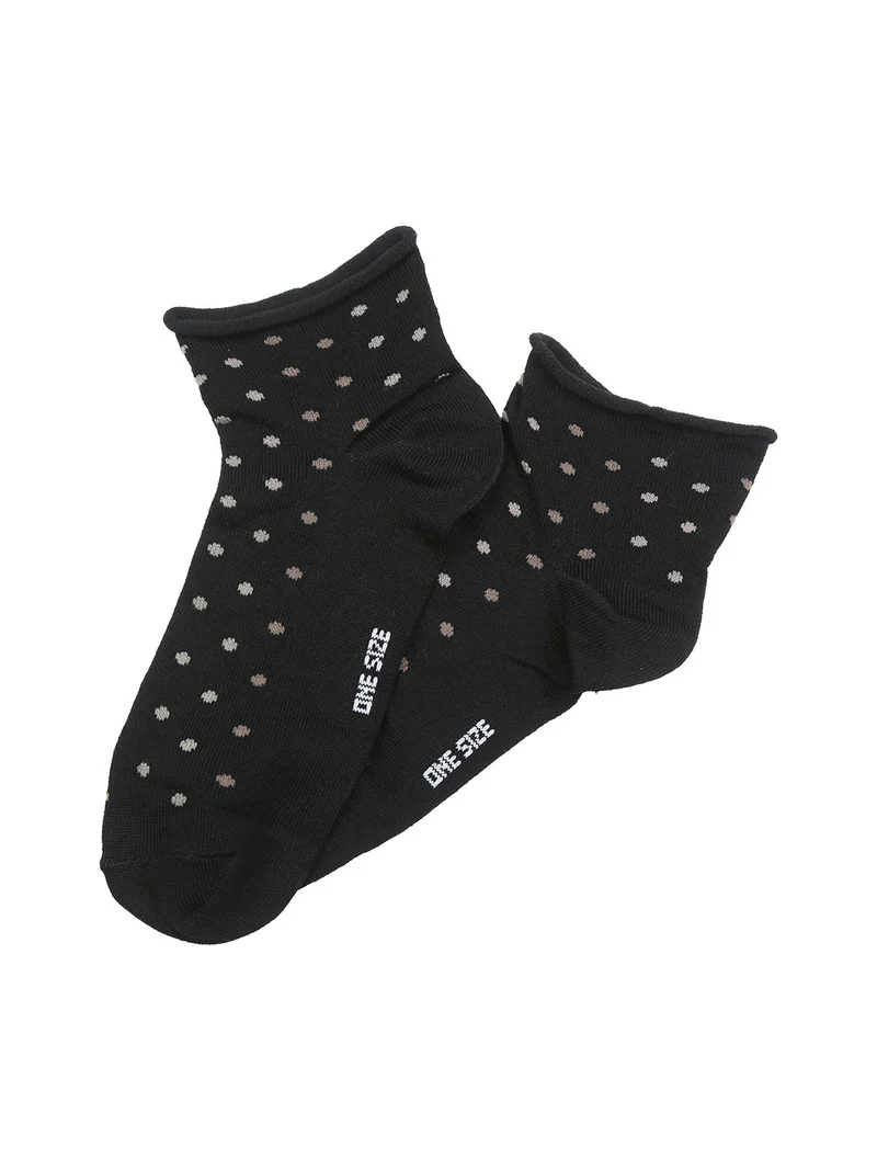 Calze corte da donna a pois - nero
