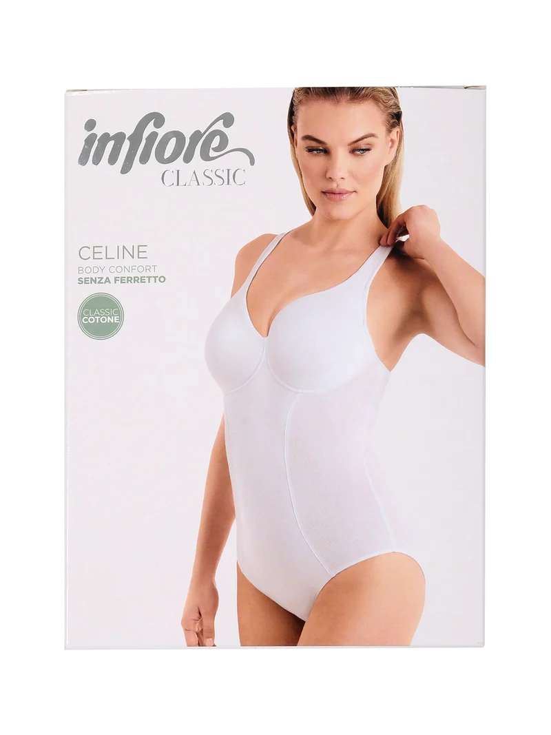 CELINE Body confort in cotone senza ferretto COPPA C - bianco