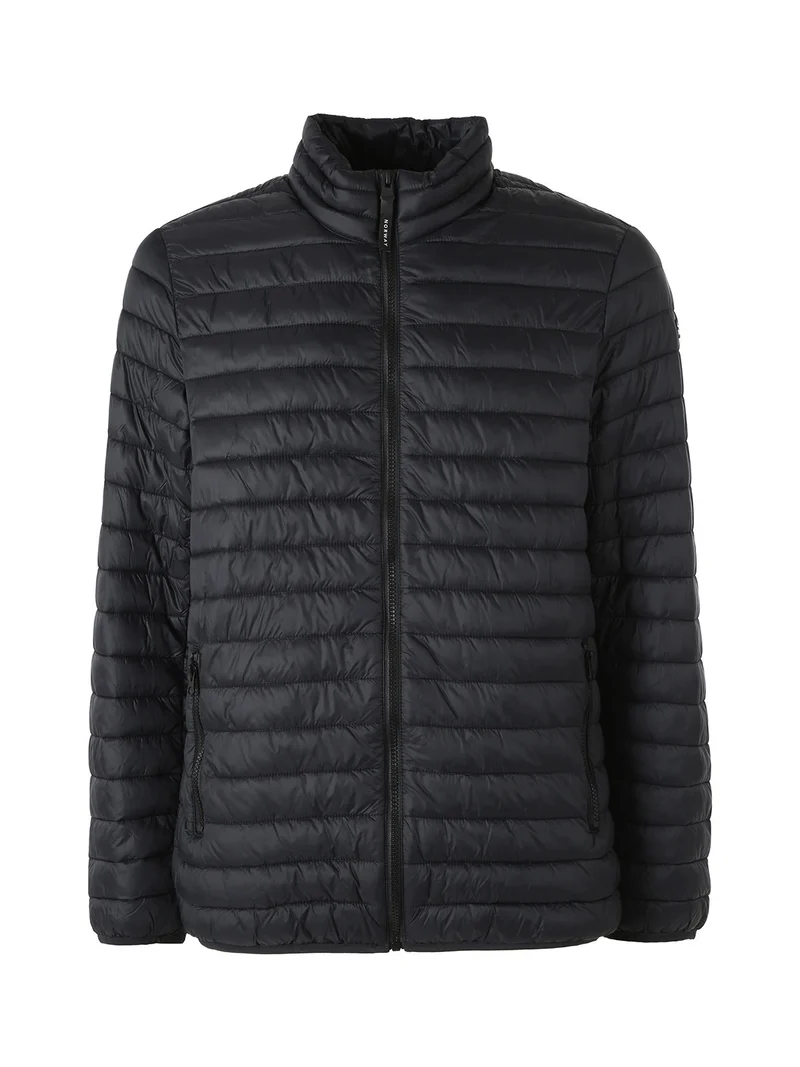 Piumino leggero da uomo con zip - nero