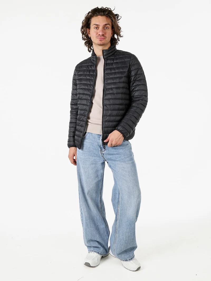 Piumino leggero da uomo con zip - nero