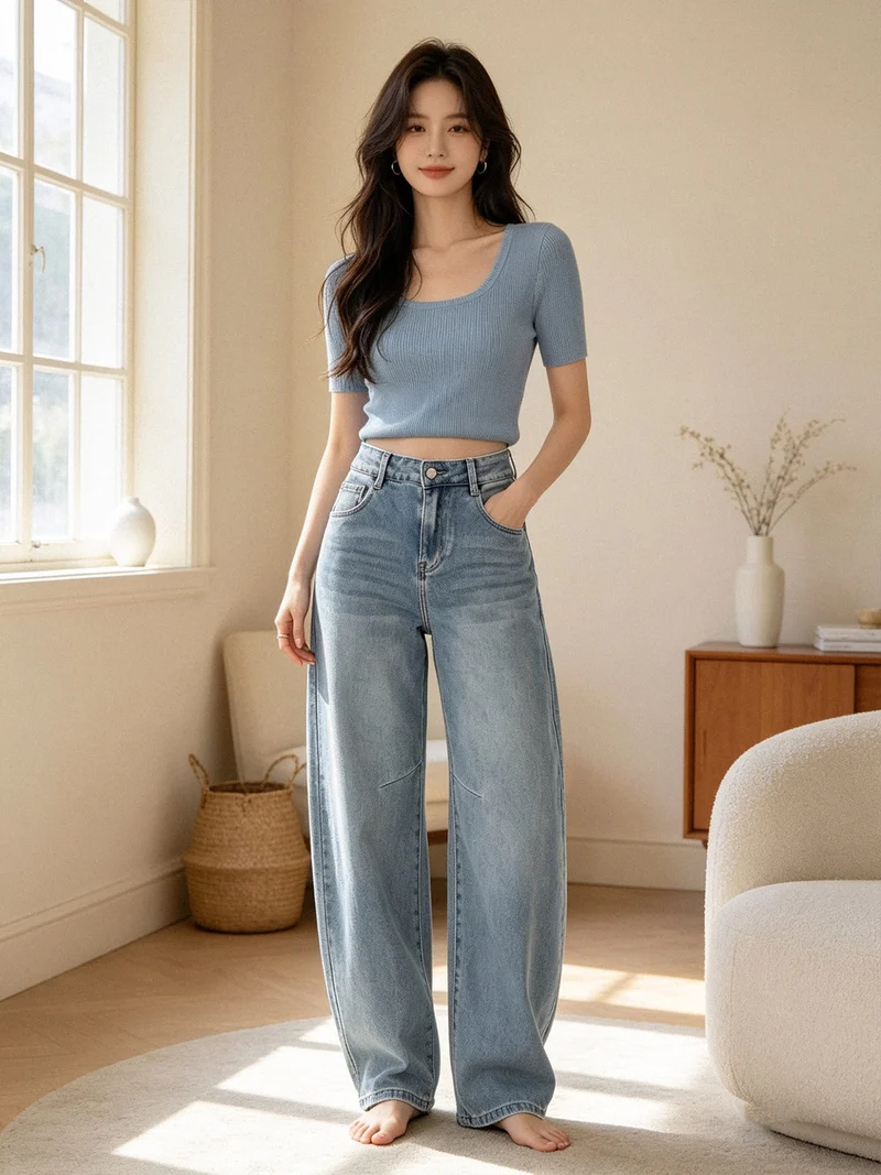 Jeans barrel da donna - jeans