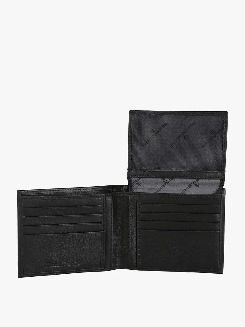 Portafoglio in pelle da uomo - nero