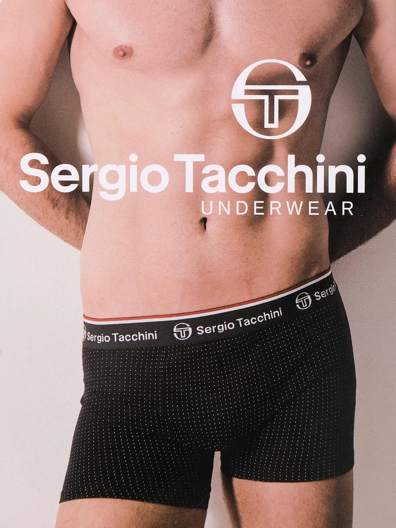Boxer da uomo in cotone a fantasia - blu scuro