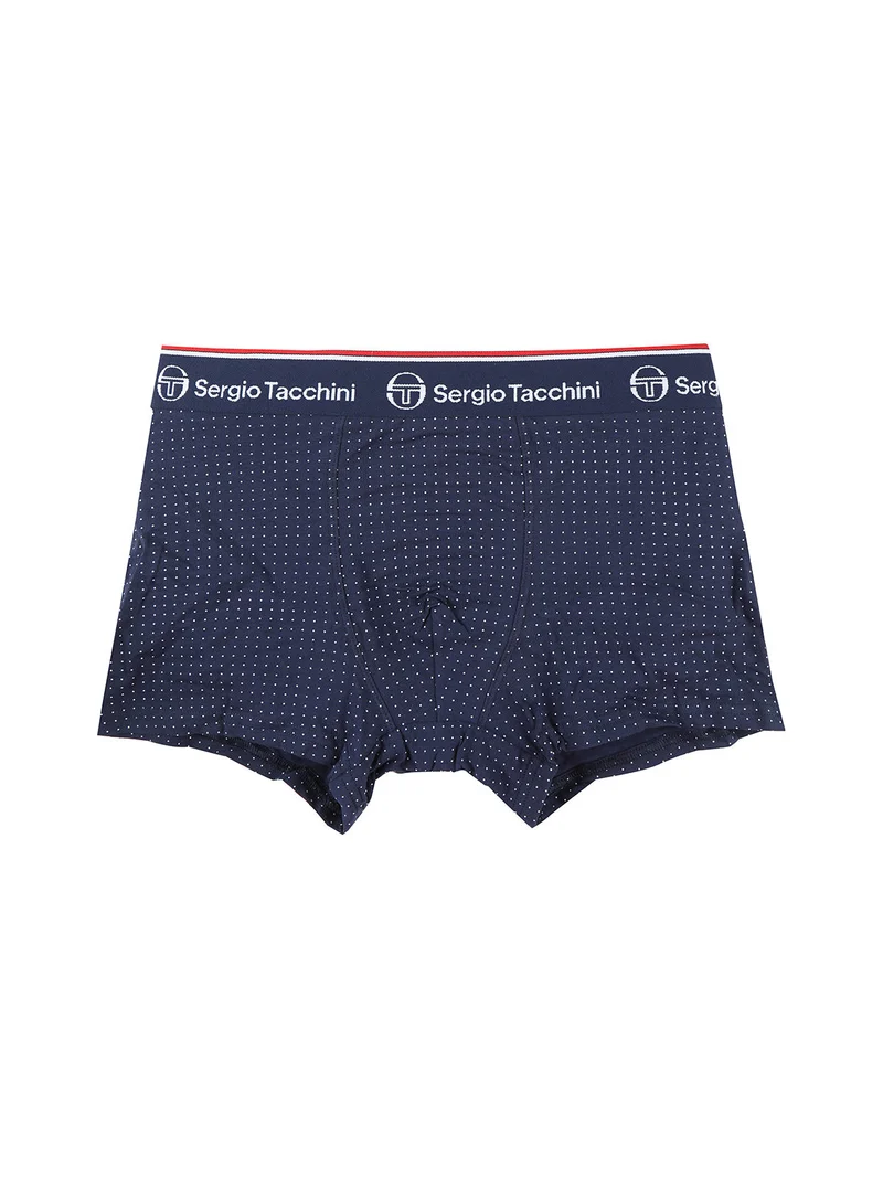 Boxer da uomo in cotone a fantasia - blu scuro