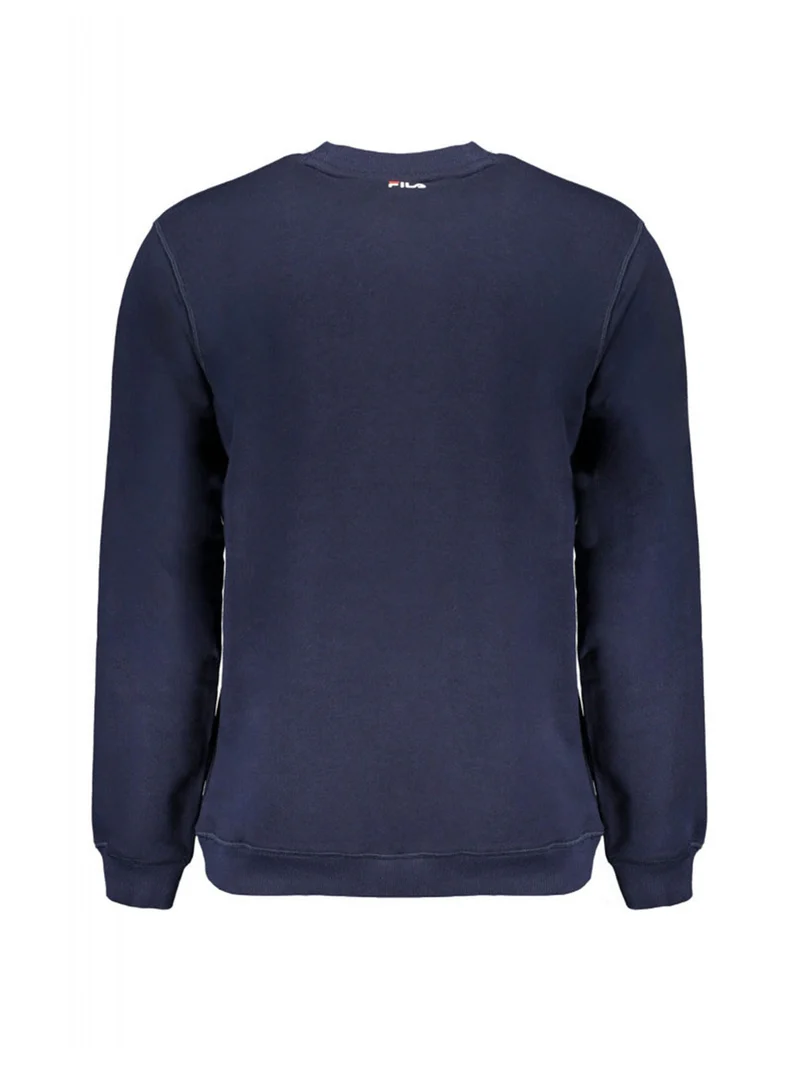 Felpa unisex girocollo in cotone garzato - blu scuro