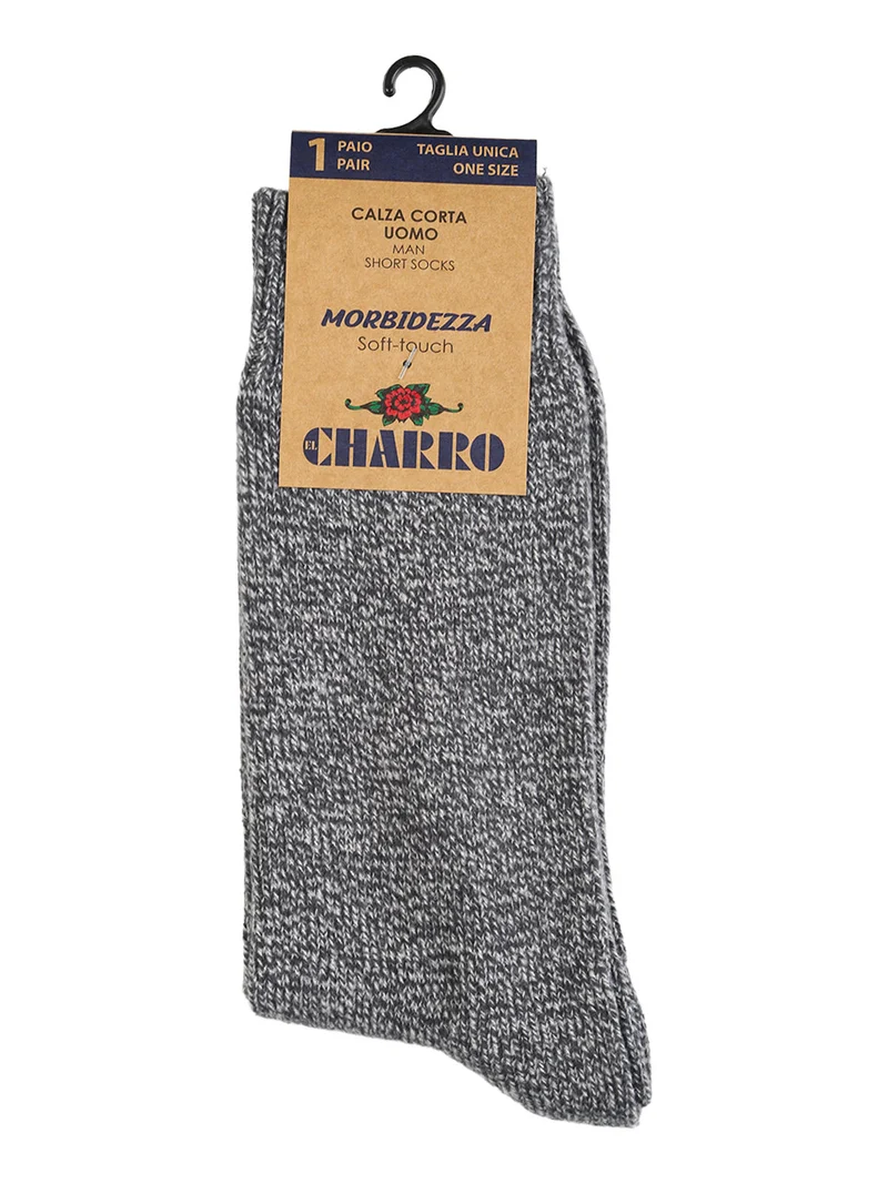 Calze corte morbide da uomo - grigio scuro