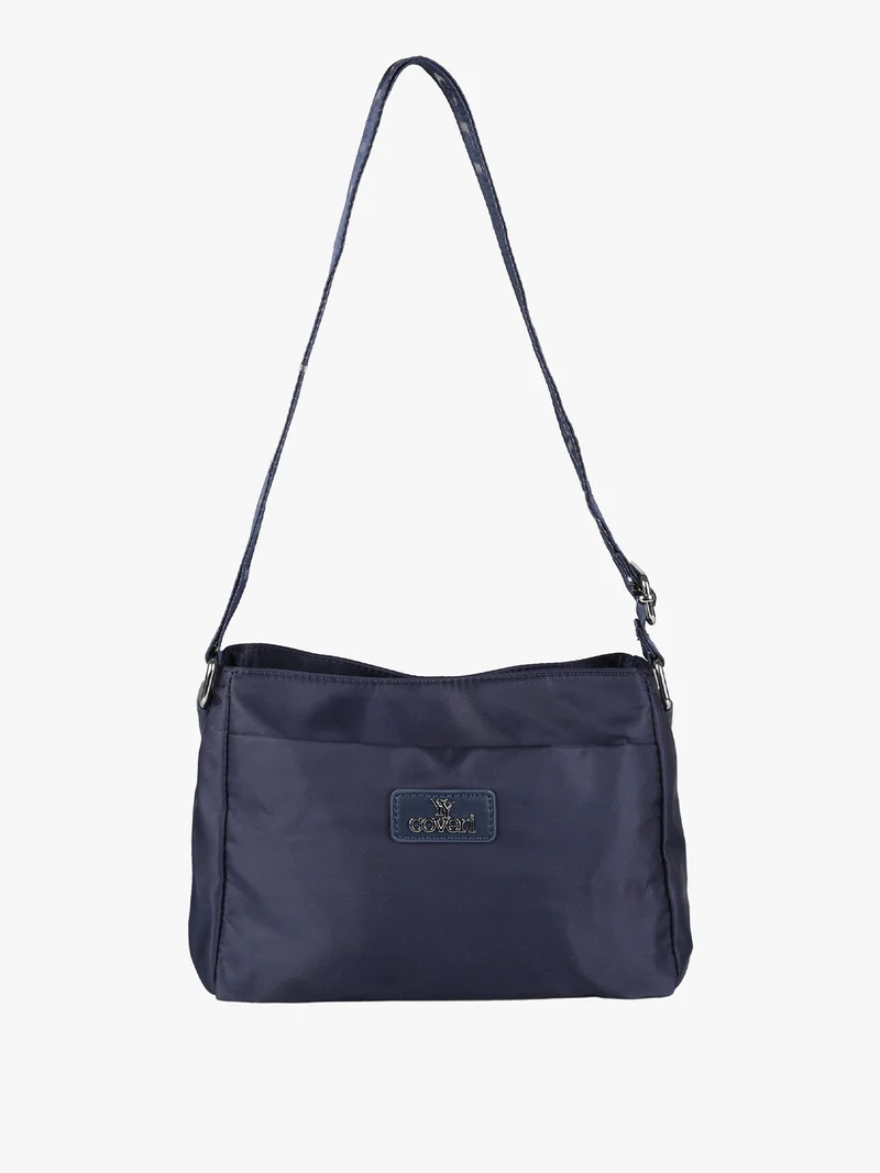 Borsa a tracolla da donna in nylon - blu scuro