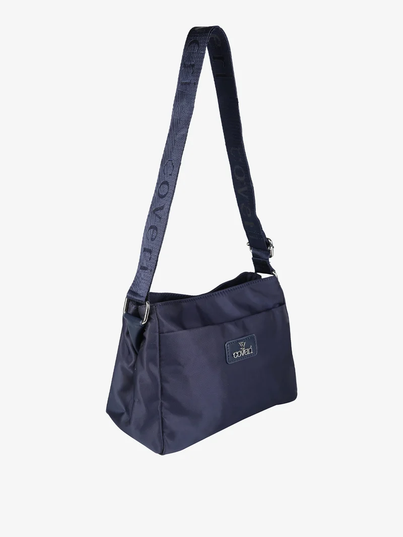 Borsa a tracolla da donna in nylon - blu scuro