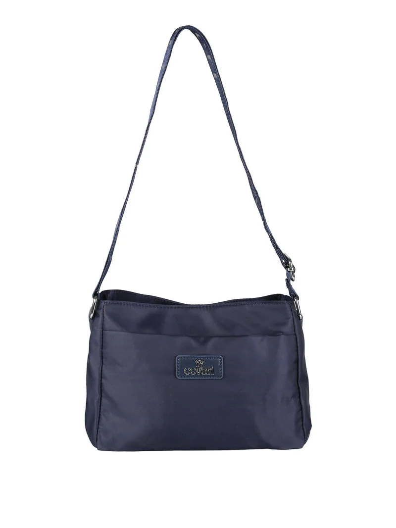 Borsa a tracolla da donna in nylon - blu scuro