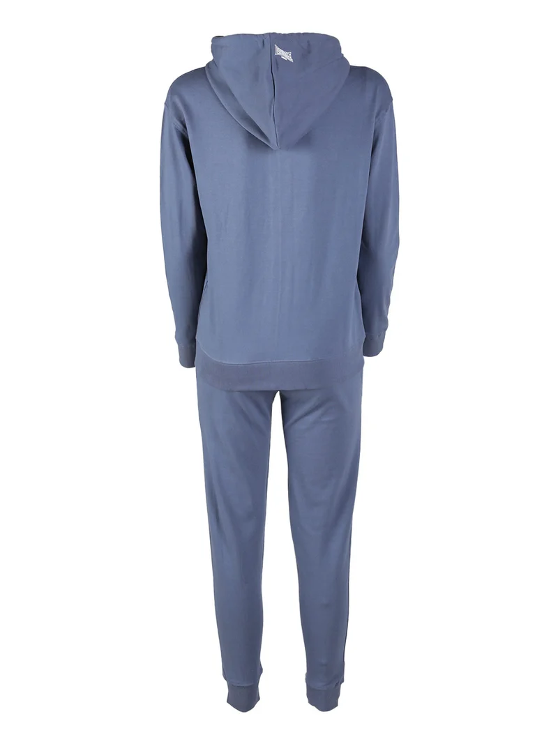 Completo tuta da donna 2 pezzi con cappuccio e zip - cielo
