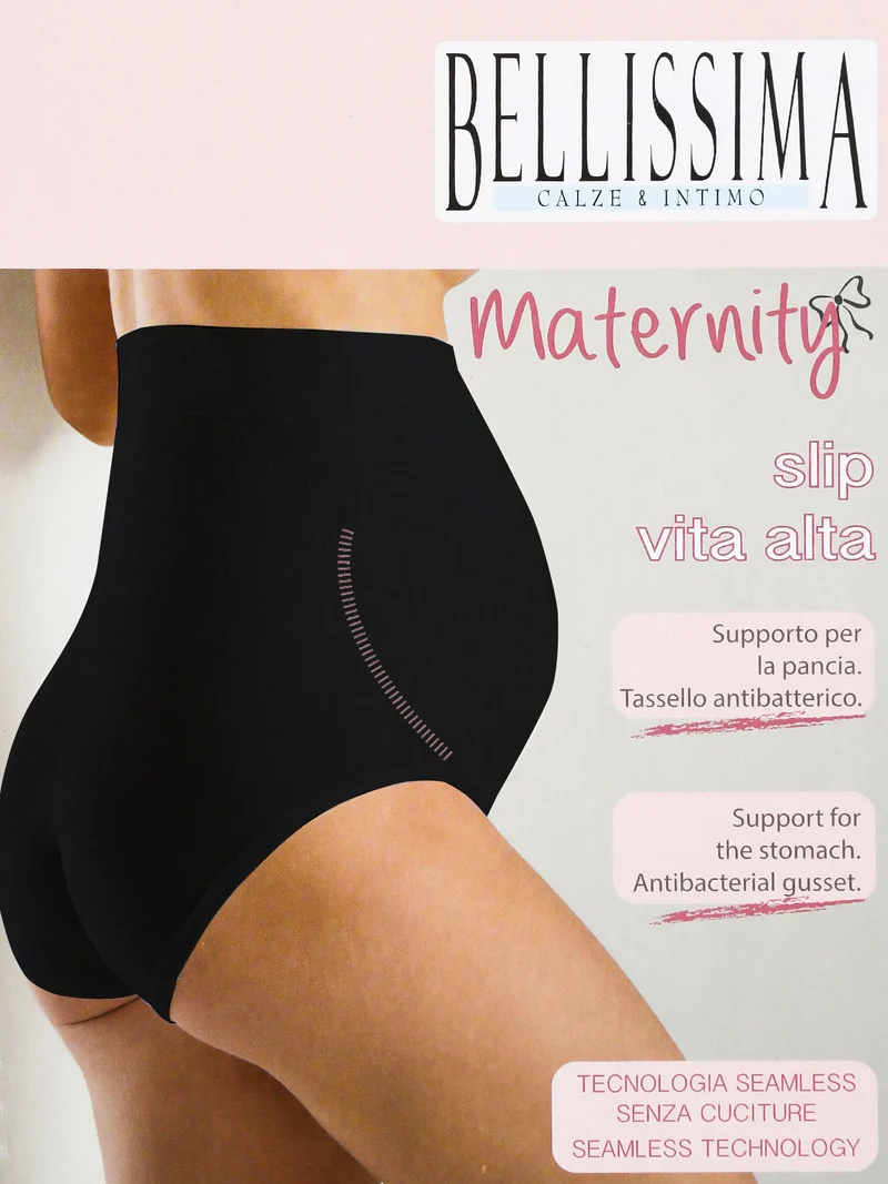 Maternity Slip a vita alta - nero